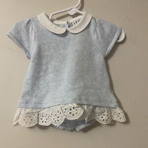 NWT Janie and Jack Eyelet Sweater Set